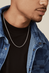 COLLIER HOMME 3 MM ROPE TWENTY COMPASS - DM2 SHOP