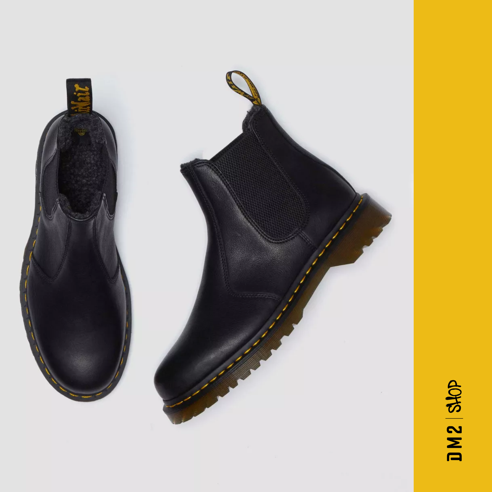 Bottillons Dr.Martens 2976 Chelsea doublées polaire Grizzly