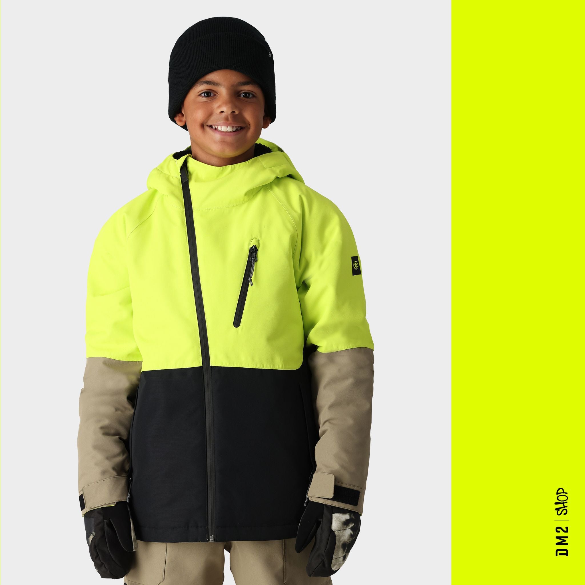MANTEAU SNOW JUNIOR 686 HYDRA LIME COLORBLOCK - DM2 SHOP