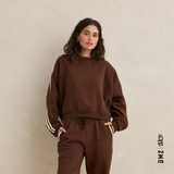 CREWNECK RHYTHM CONTRAST BROWN FEMME - DM2 SHOP