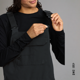 SALOPETTE SNOW FEMME - CRESTON 3D BIB NOIR - ISOLÉ