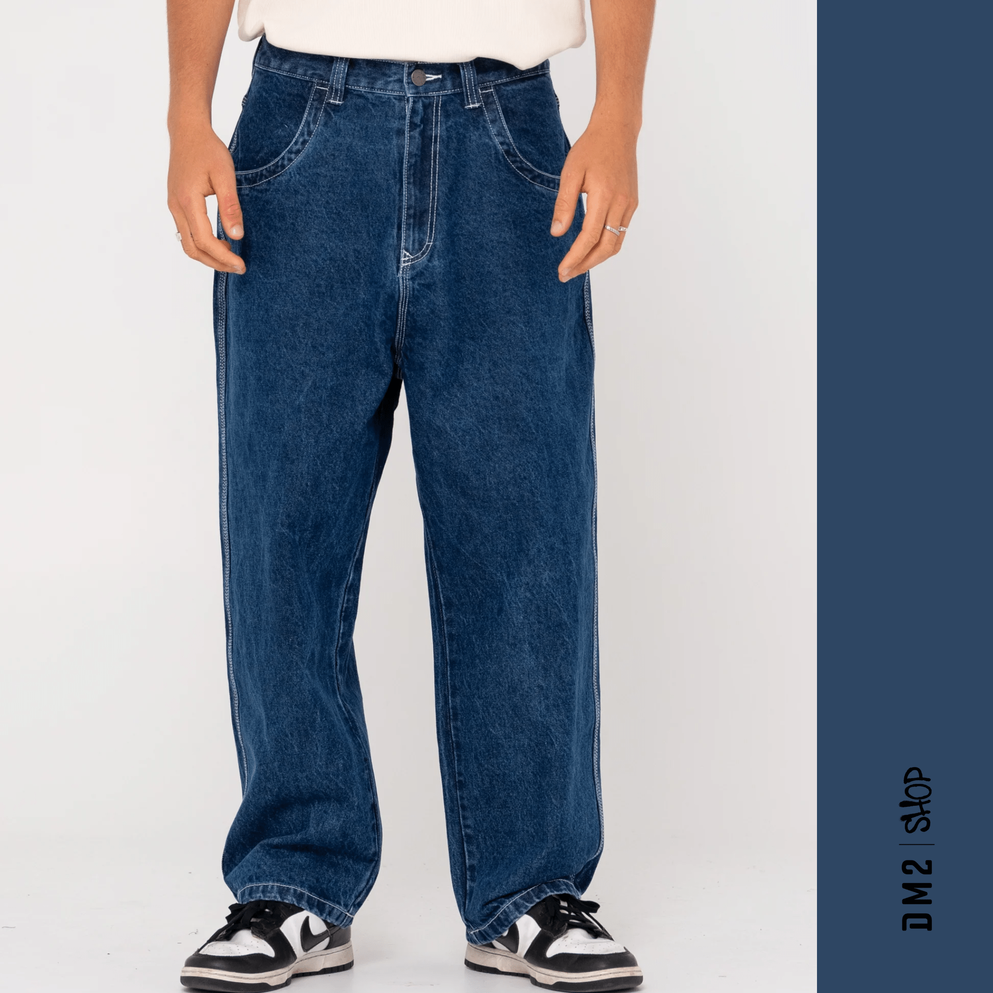 RUSTY JEANS BAGGY HOMME FLIP DADDY DEEP SEA - DM2 SHOP