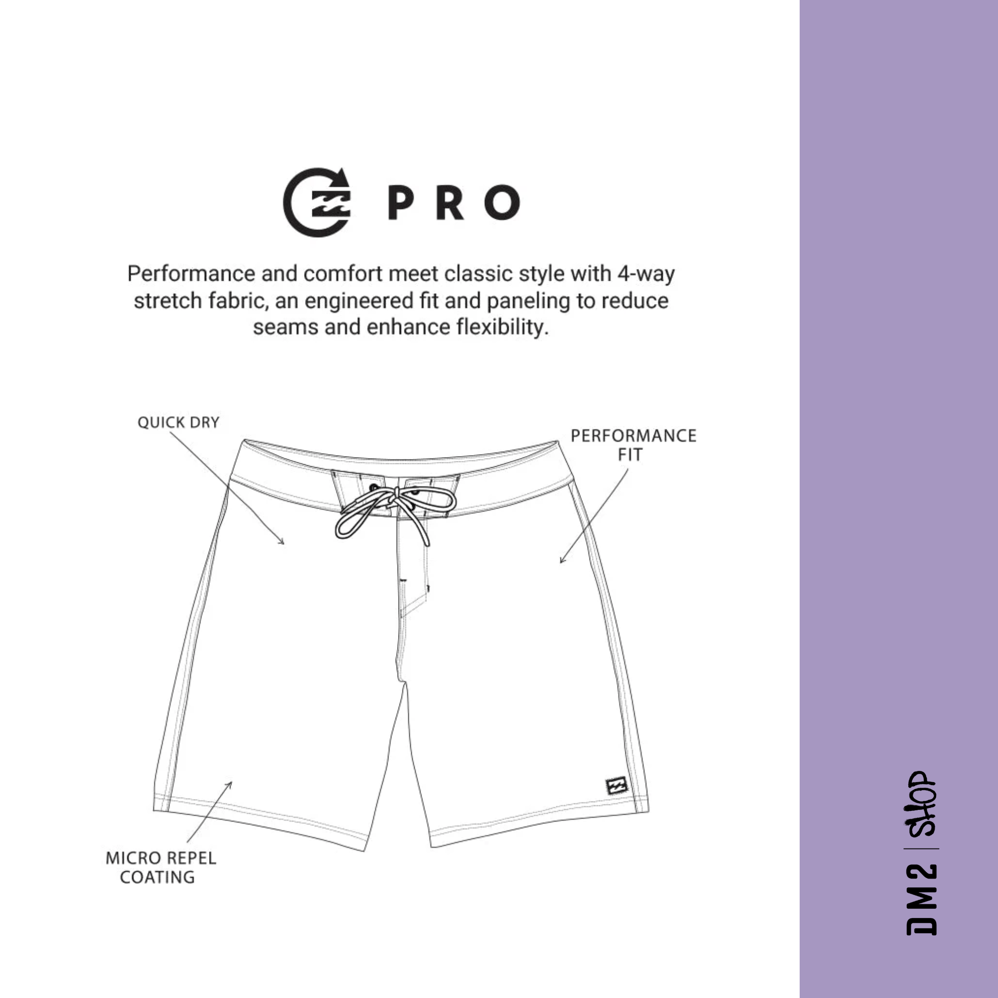 BOARDSHORT HOMME FRAMELINES PRO, BILLABONG - DM2 SHOP