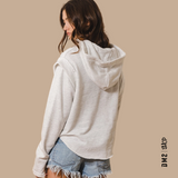 HOOD RAW CAP SLEEVE FEMME GRIS - DM2 SHOP