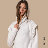 HOOD RAW CAP SLEEVE FEMME GRIS - DM2 SHOP