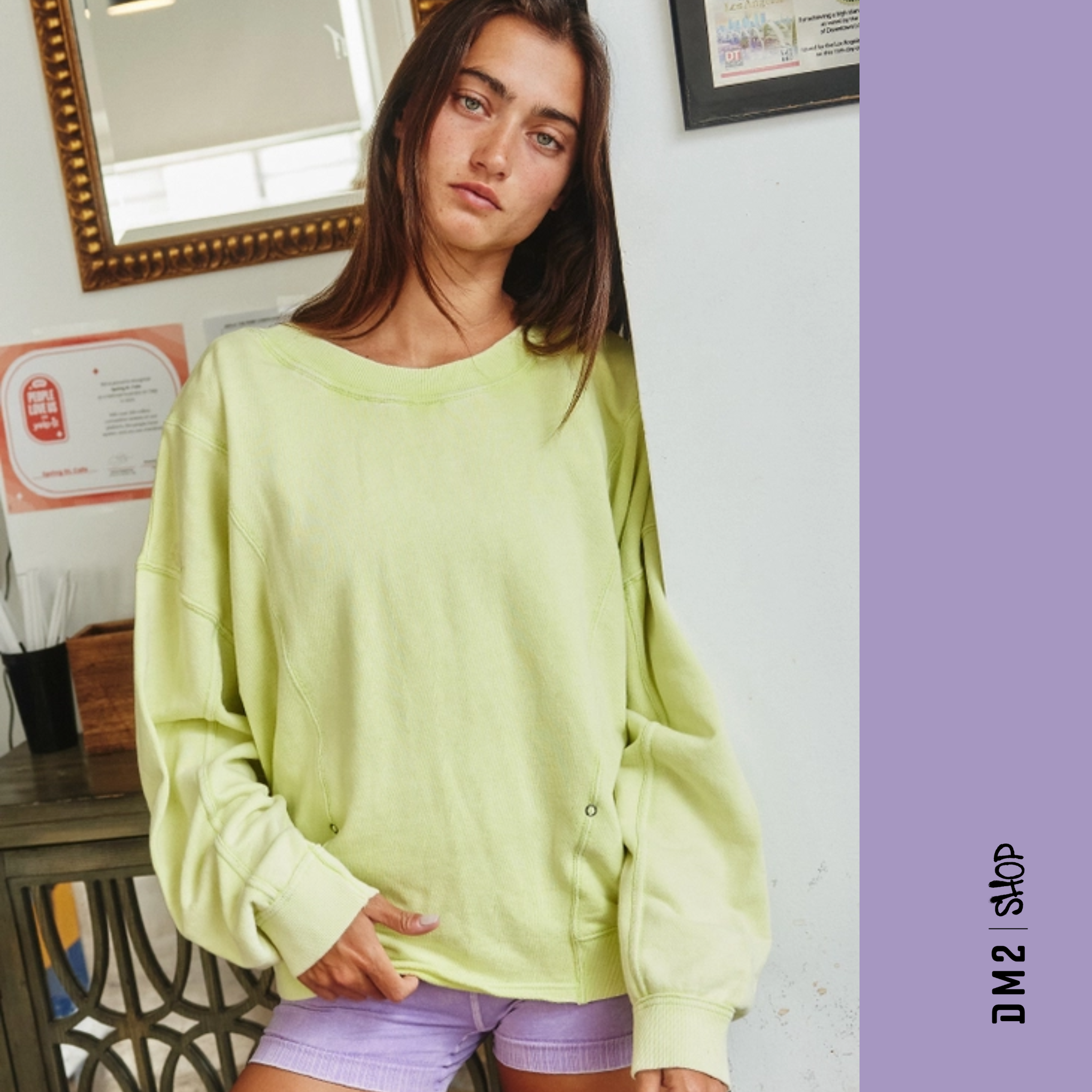 CHANDAIL FEMME TWIST TERRY TOP (2 couleurs) - DM2 SHOP