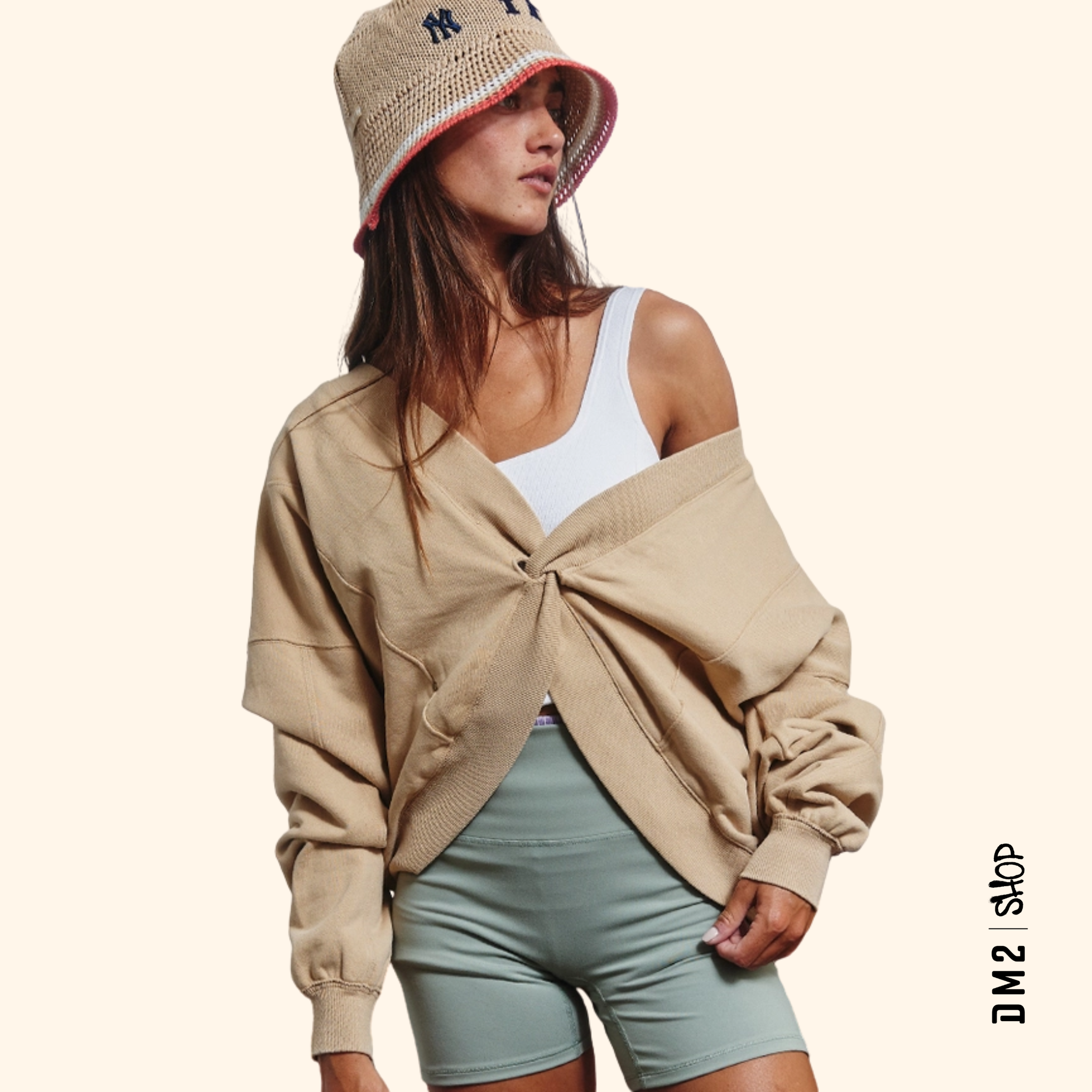 CHANDAIL FEMME TWIST TERRY TOP (2 couleurs) - DM2 SHOP