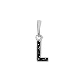 BRELOQUE ALPHABET ARGENT RHODIUM - DM2 SHOP