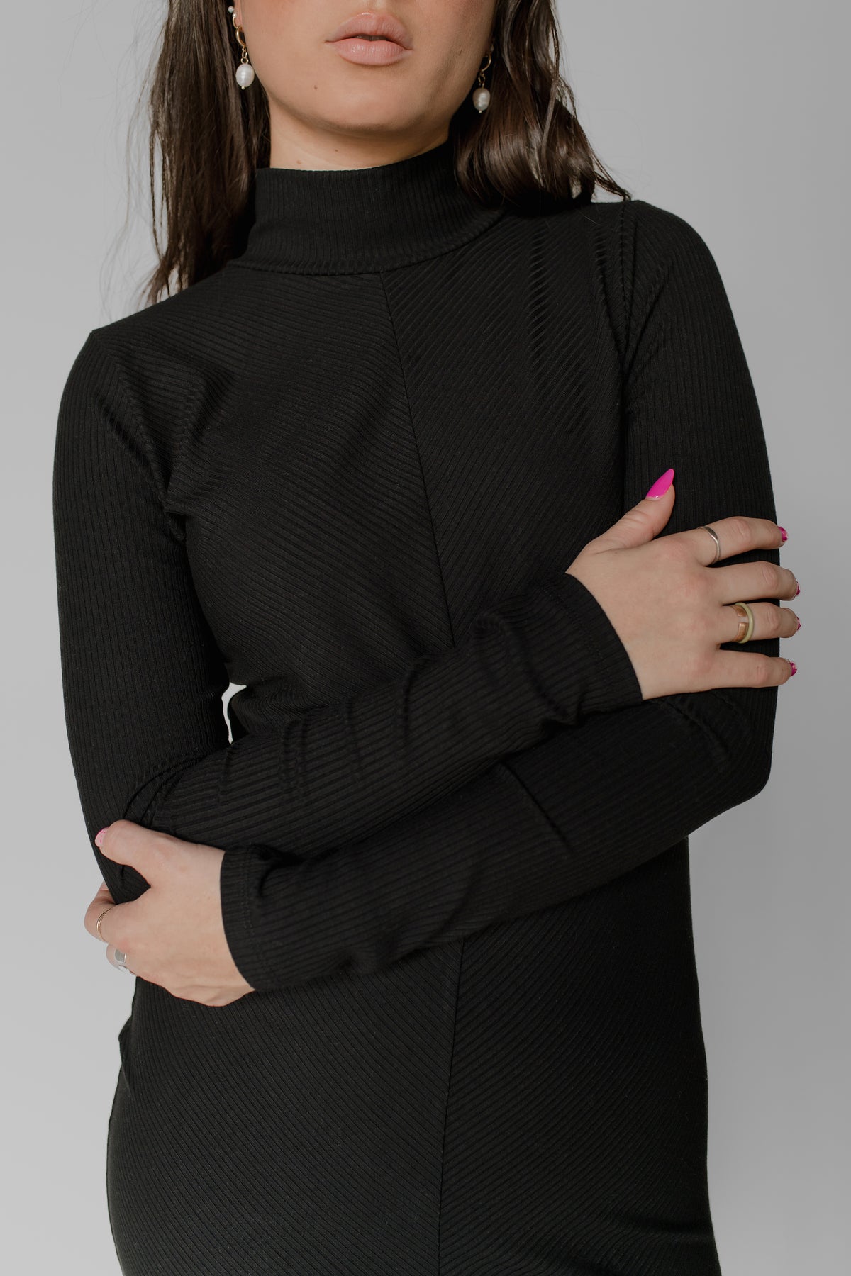 ROBE FEMME À COL HAUT LOUVE DESIGN, 2 couleurs - DM2 SHOP