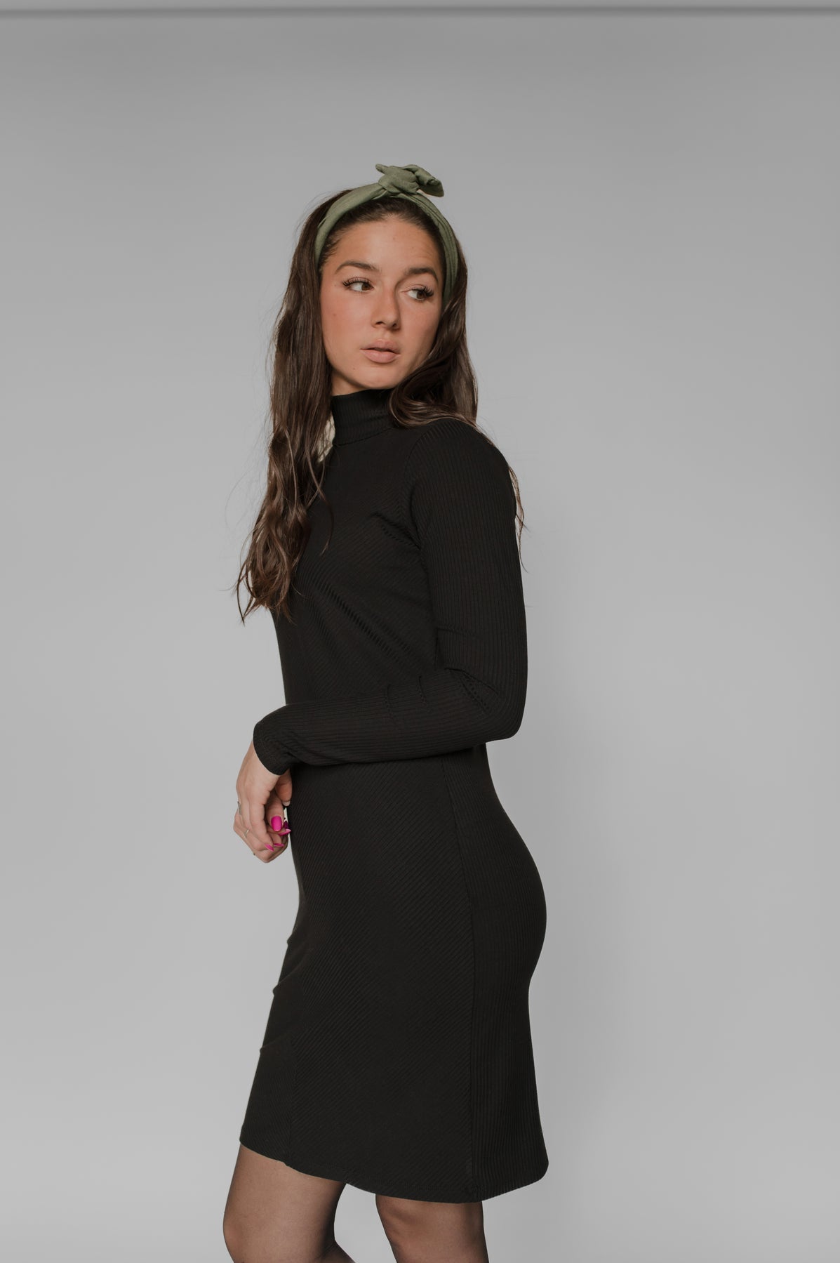 ROBE FEMME À COL HAUT LOUVE DESIGN, 2 couleurs - DM2 SHOP