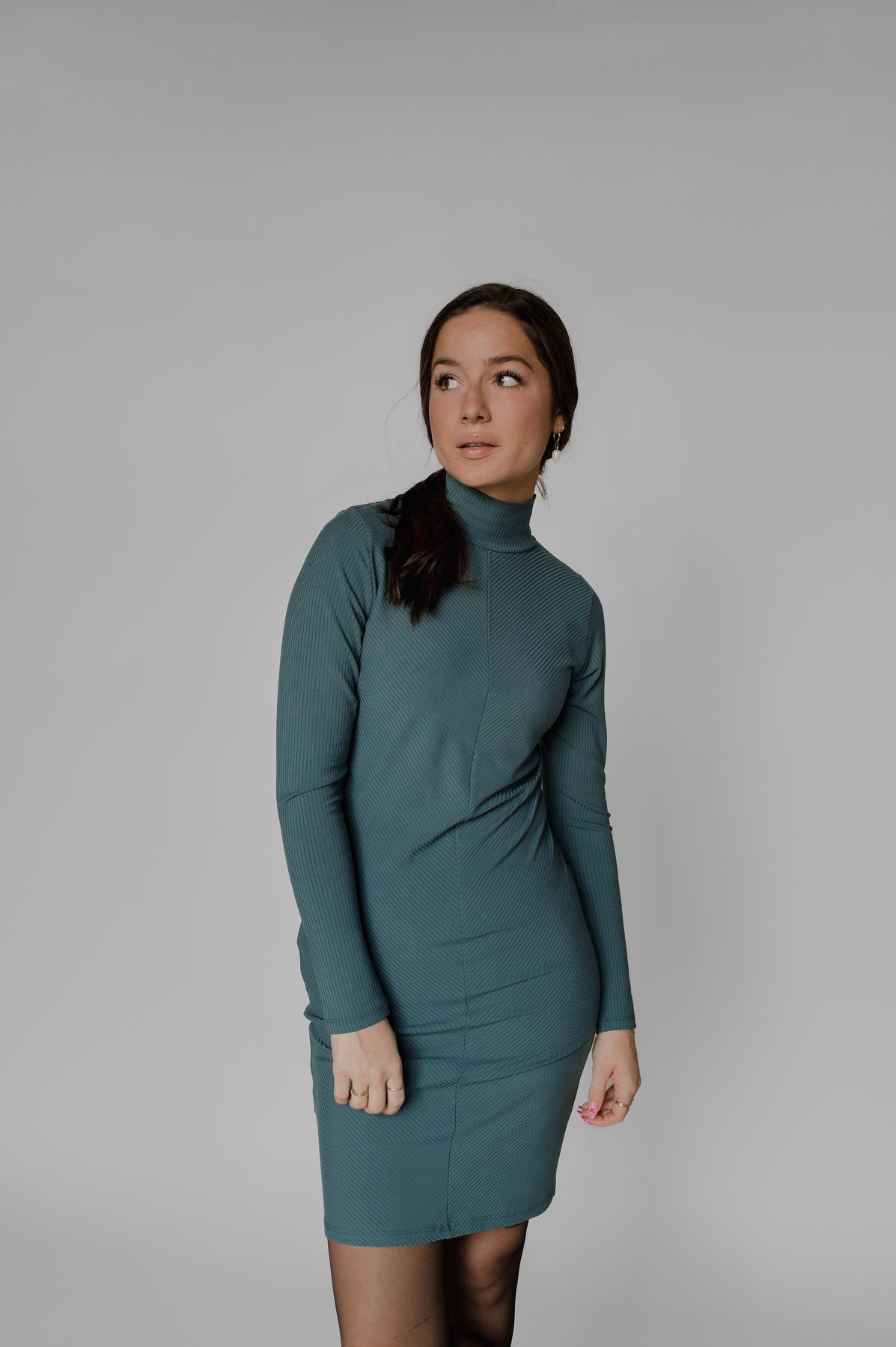 ROBE FEMME À COL HAUT LOUVE DESIGN, 2 couleurs - DM2 SHOP