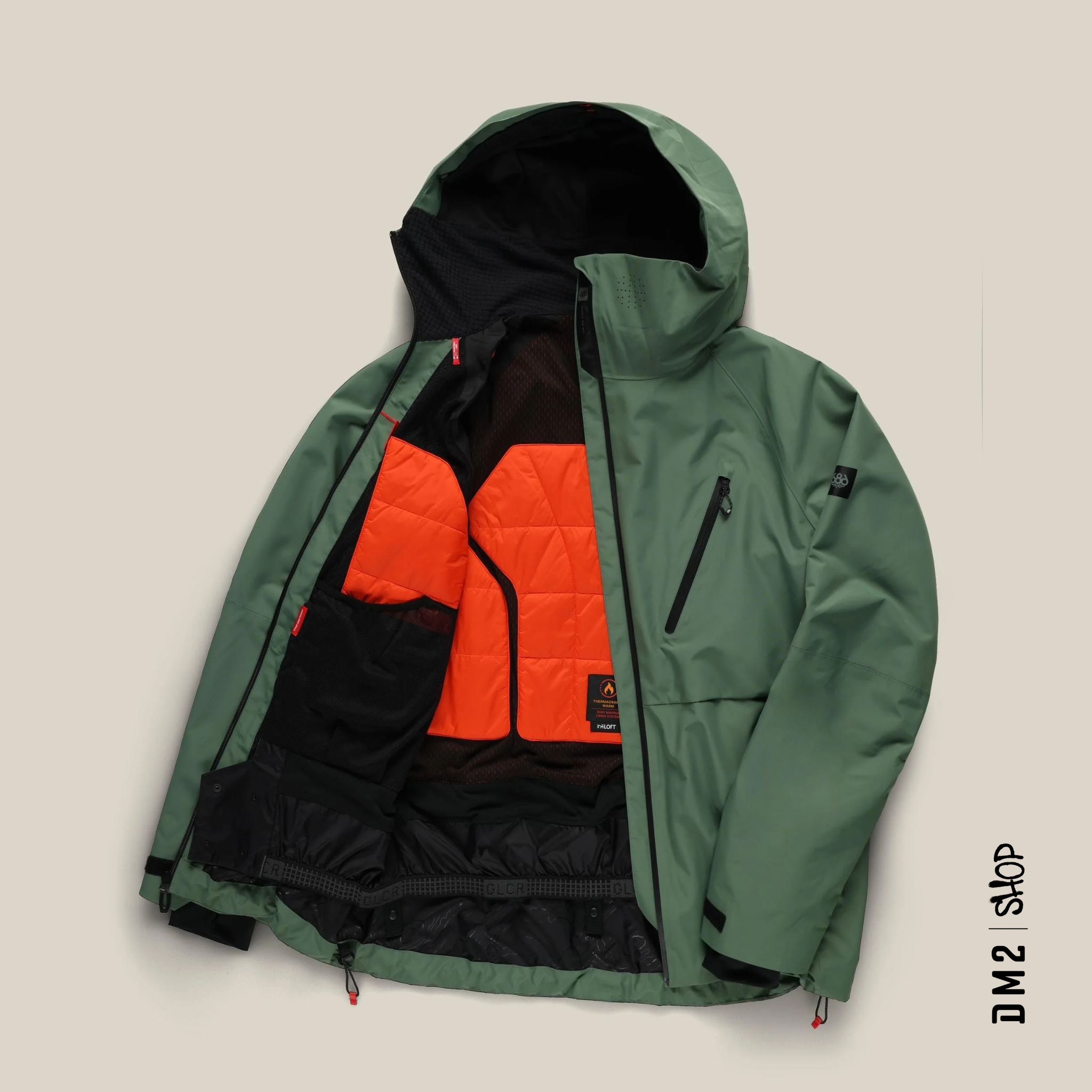 MANTEAU SNOW HOMME HYDRA THERMAGRAPH VERT