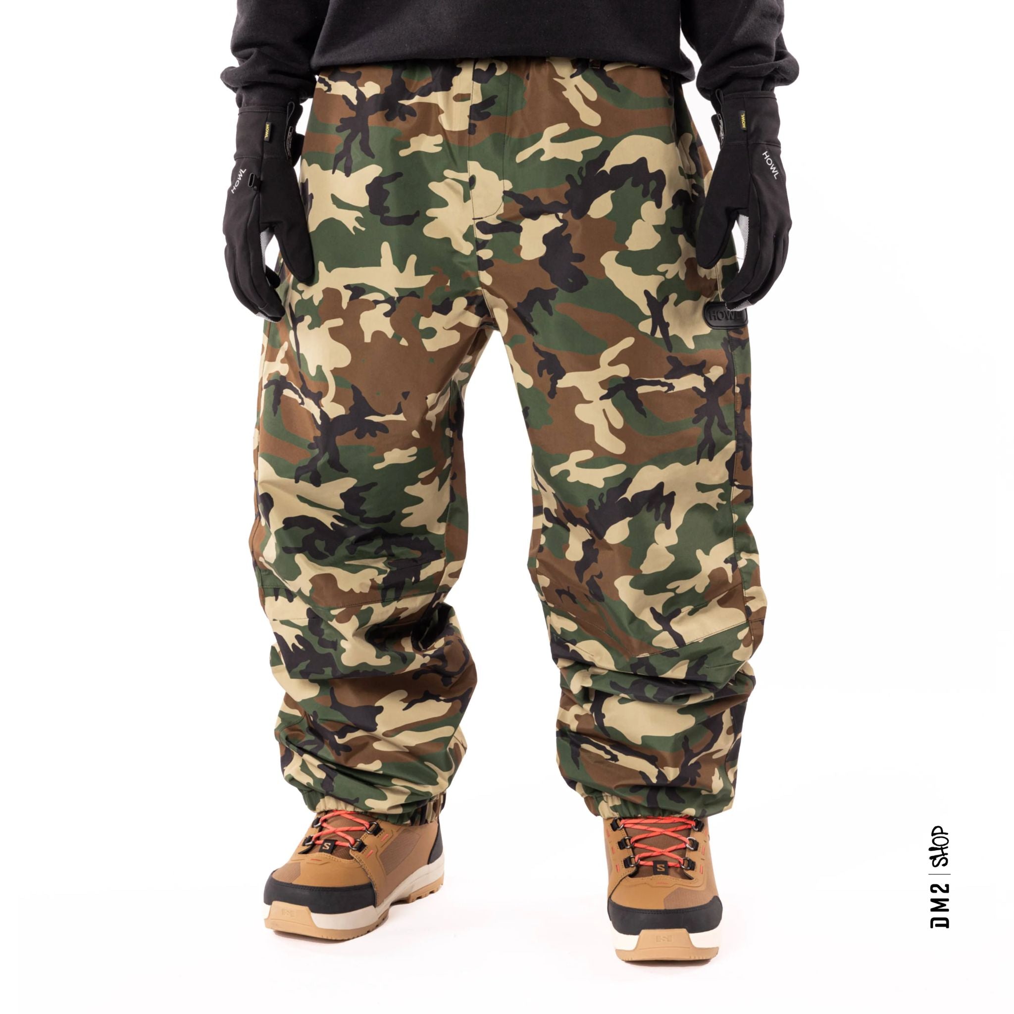 PANTALON SHELL UNISEXE NOWHERE CAMO, HOWL - DM2 SHOP