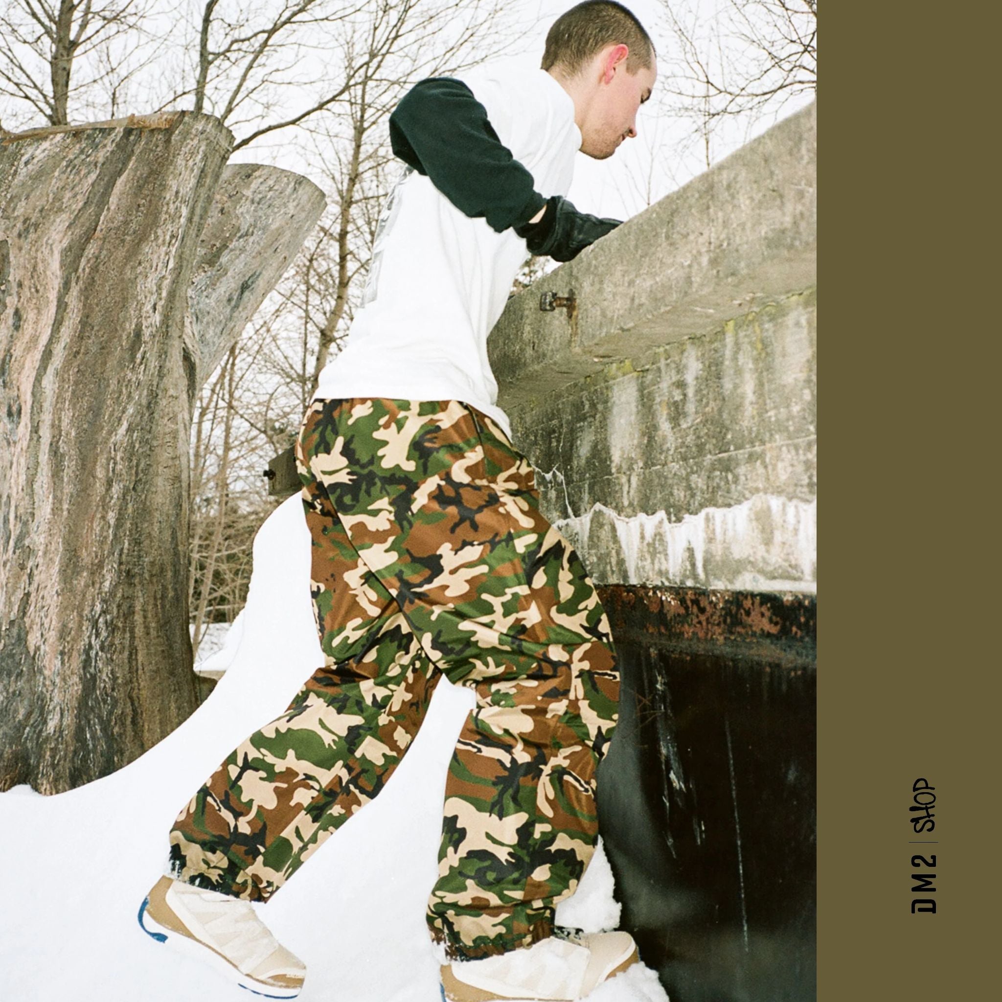 PANTALON SHELL UNISEXE NOWHERE CAMO, HOWL - DM2 SHOP