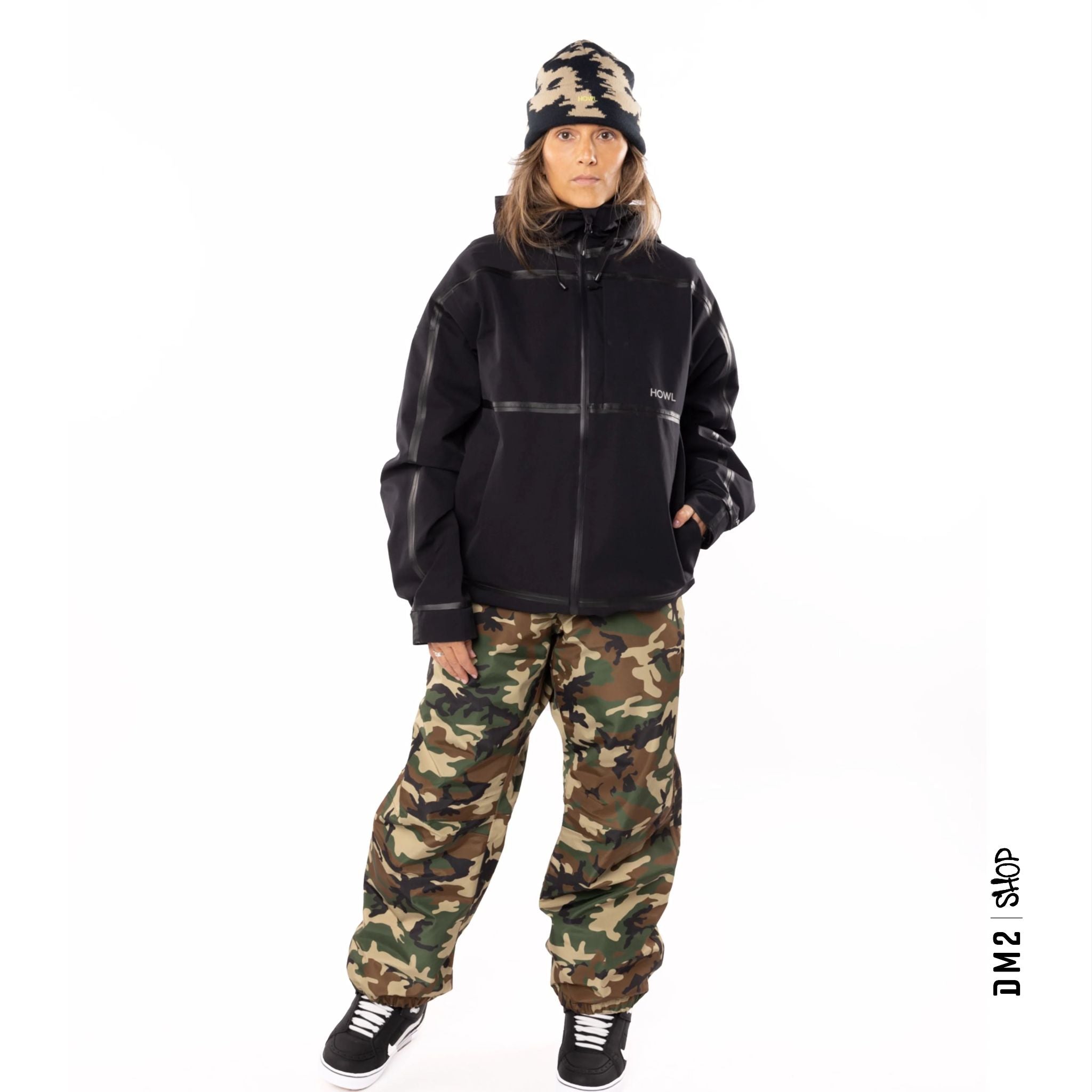 PANTALON SHELL UNISEXE NOWHERE CAMO, HOWL - DM2 SHOP