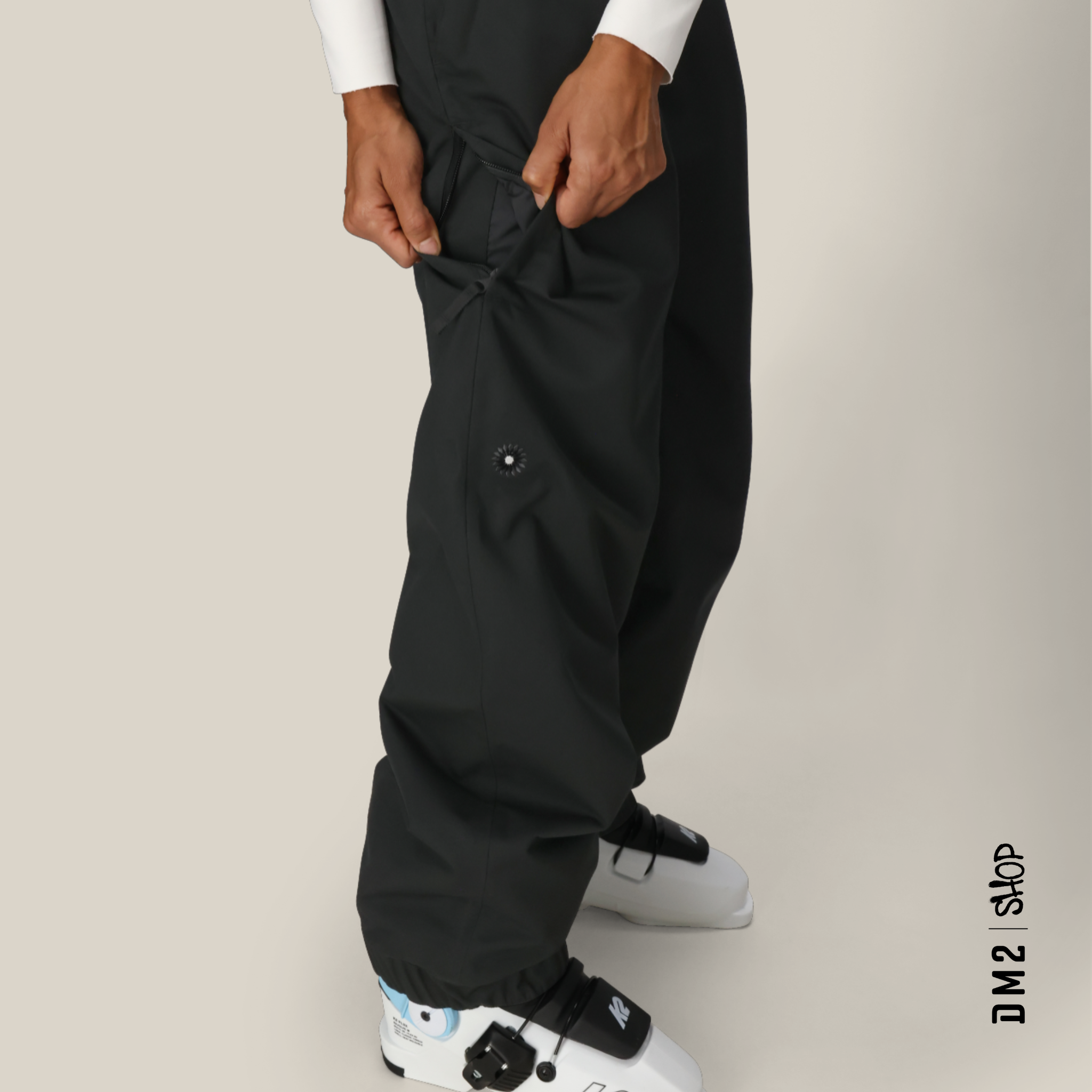 PANTALON 686 BAGGY SNOW PANT OUTLINE NOIR POUR FEMME