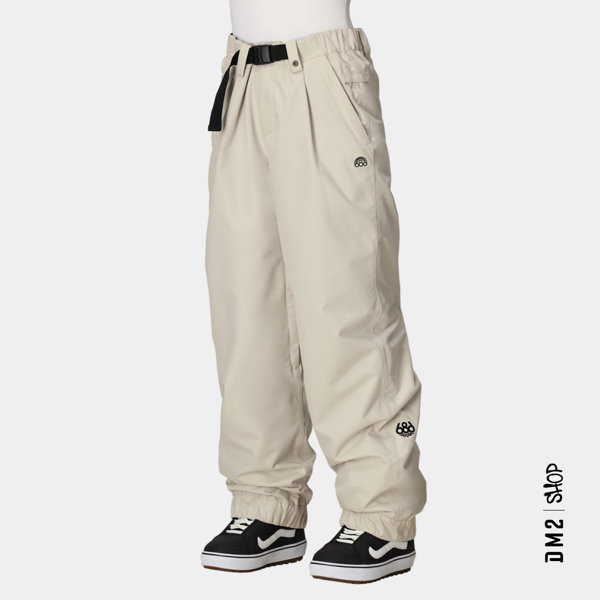 PANTALON 686 BAGGY SNOW PANT SHELL OUTLINE LIMESTONE FEMME