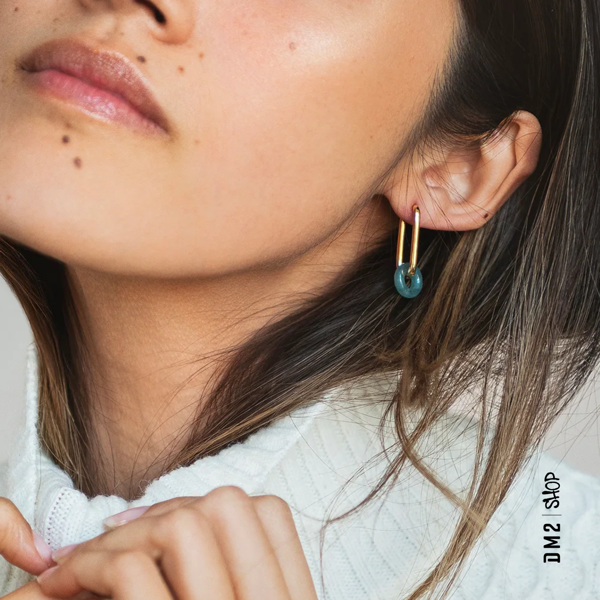 boucles-doreilles-anneaux-rectangle-pierre-semi-precieuse-DM2-H25, QUEBECOIS