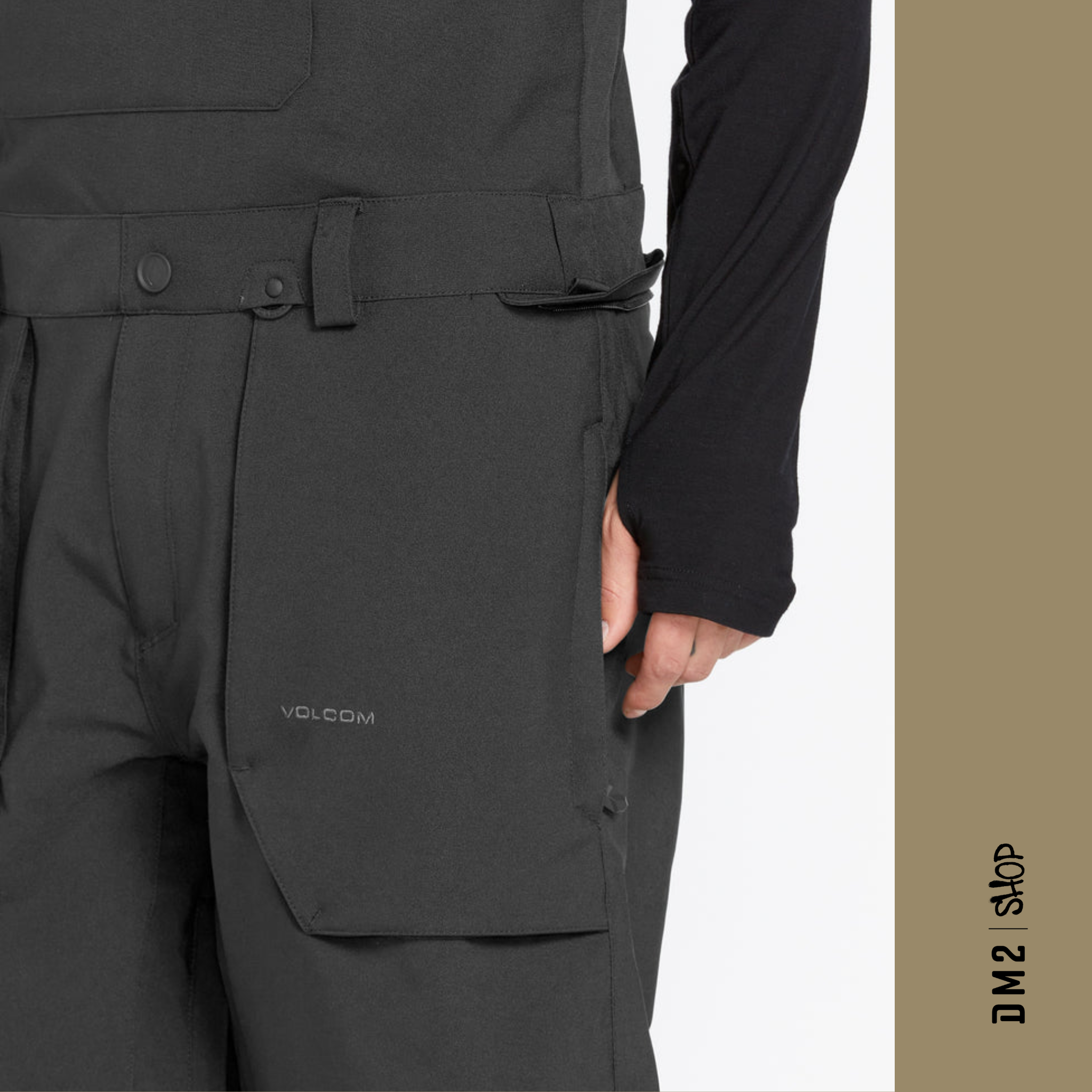 SALOPETTE SNOW ROAN BIB NOIR POUR HOMME