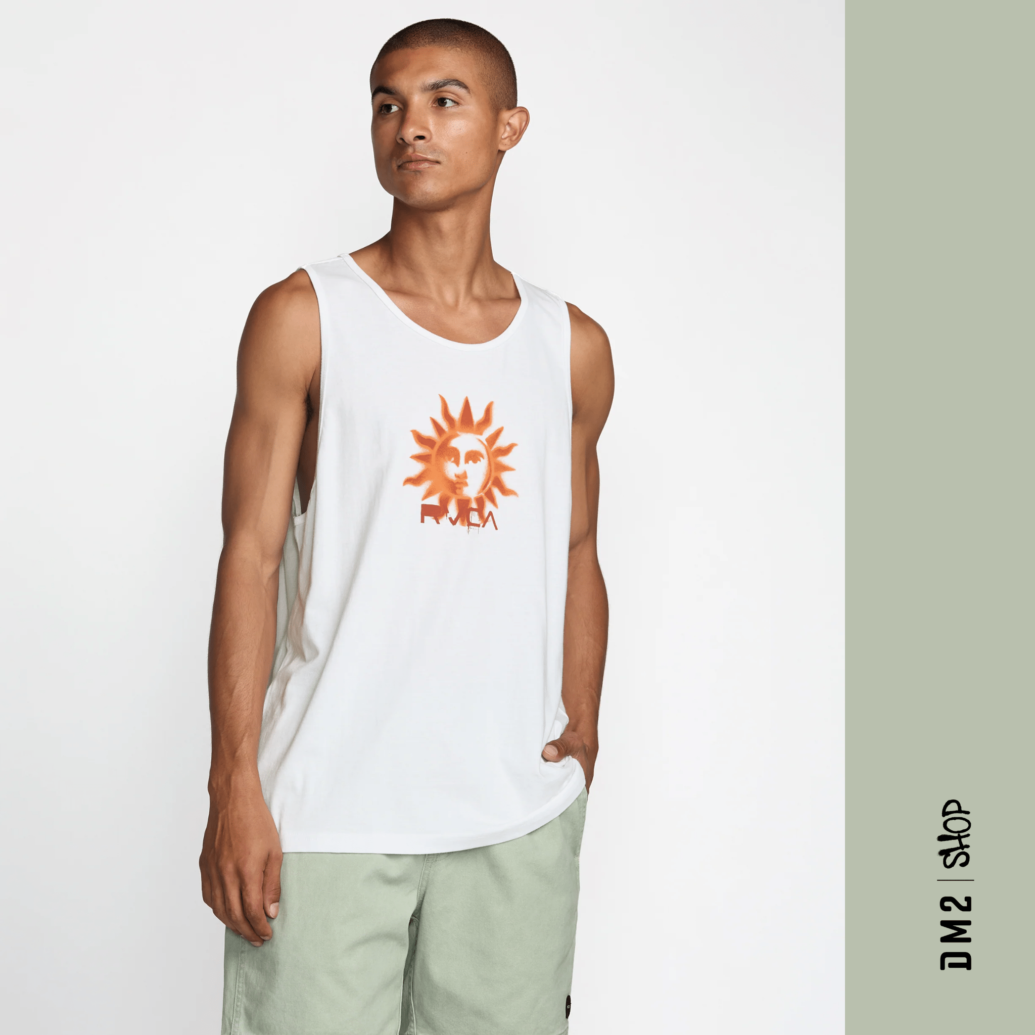 CAMISOLE HOMME SUNREX BLANC, RVCA - DM2 SHOP