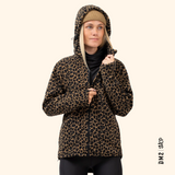 TECHLIGHT ZIP HOOD - POLAR FEMME - LEOPARD