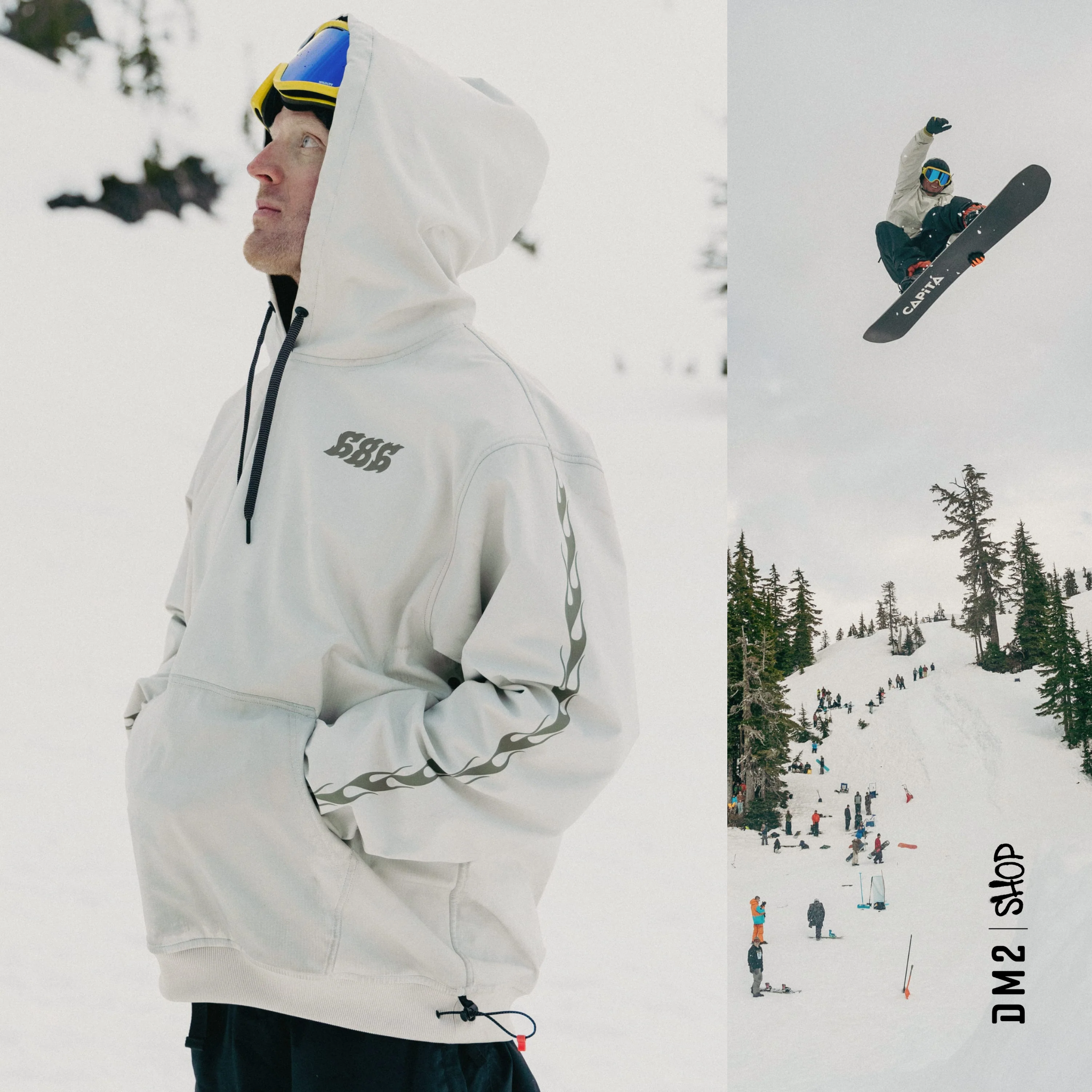 SOFTSHELL HOODY SNOW TEAM WATERPROOF LIMESTONE