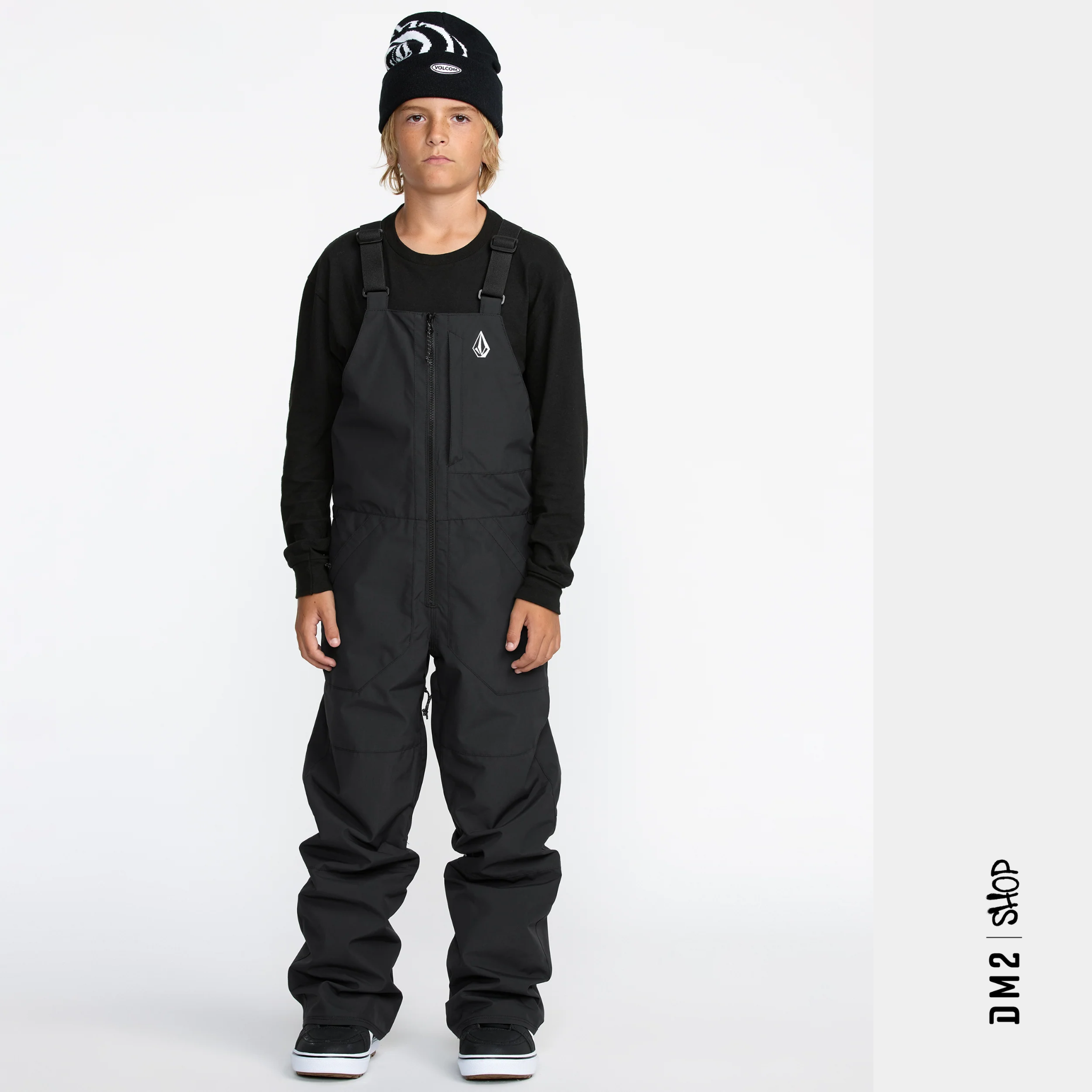 salopette-snow-barkley-junior-volcom-noir-w25