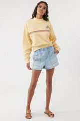 CREWNECK FEMME MOMENT CROP JAUNE O'NEILL - DM2 SHOP