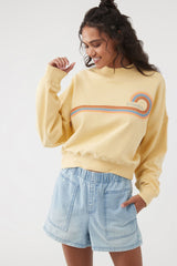 CREWNECK FEMME MOMENT CROP JAUNE O'NEILL - DM2 SHOP