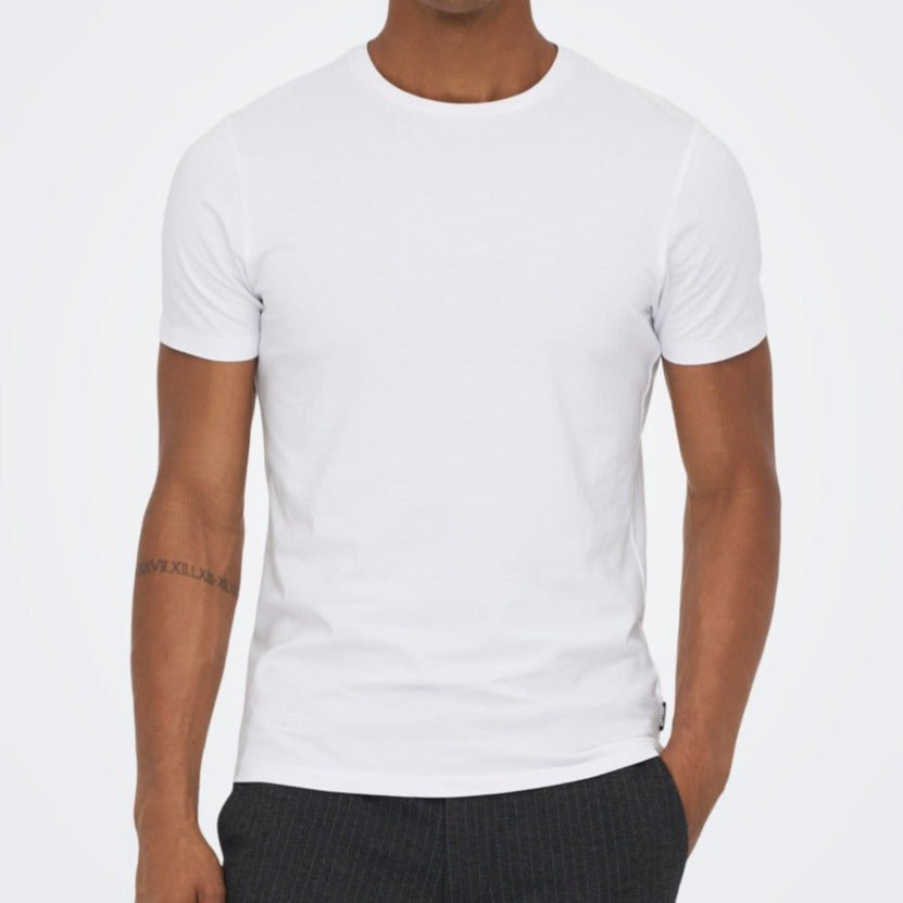 LOT DE 2 T - SHIRTS CLASSIQUES ONLY & SONS NOIR BLANC - DM2 SHOP
