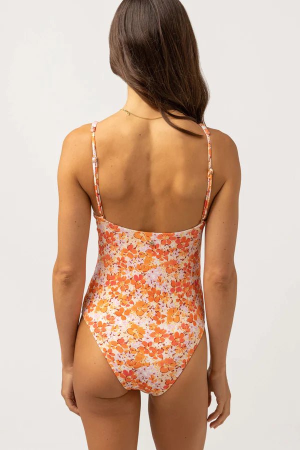 MAILLOT UNE PIÈCE ROSA FLORAL RHYTHM - DM2 SHOP