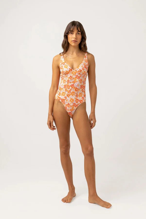 MAILLOT UNE PIÈCE ROSA FLORAL RHYTHM - DM2 SHOP