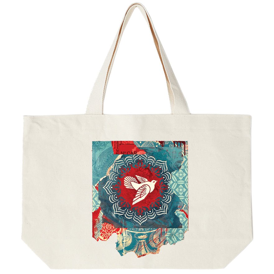 TOTE BAG PEACE DOVE OBEY - DM2 SHOP