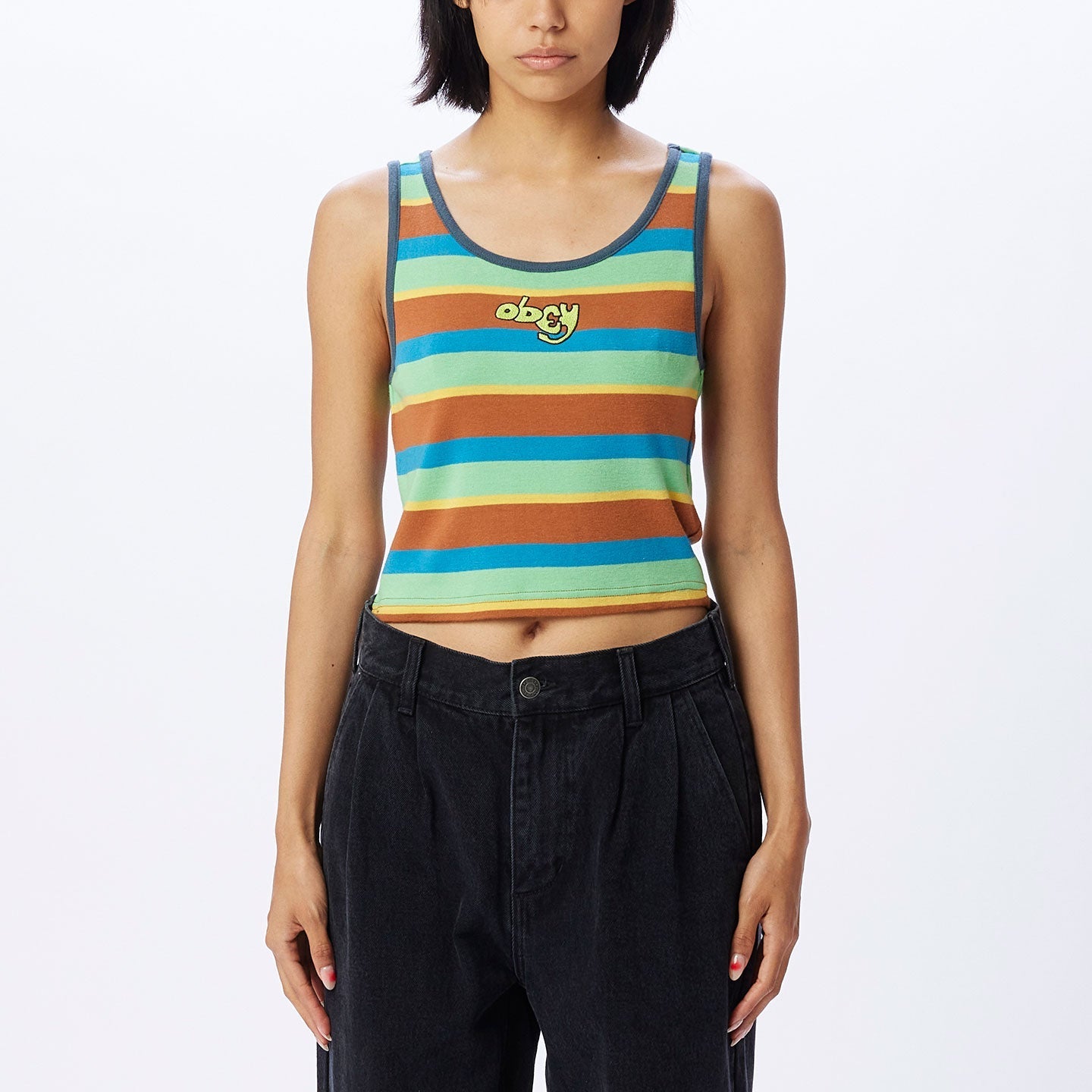 CAMISOLE FEMME MIA CROP BRAN OBEY - DM2 SHOP