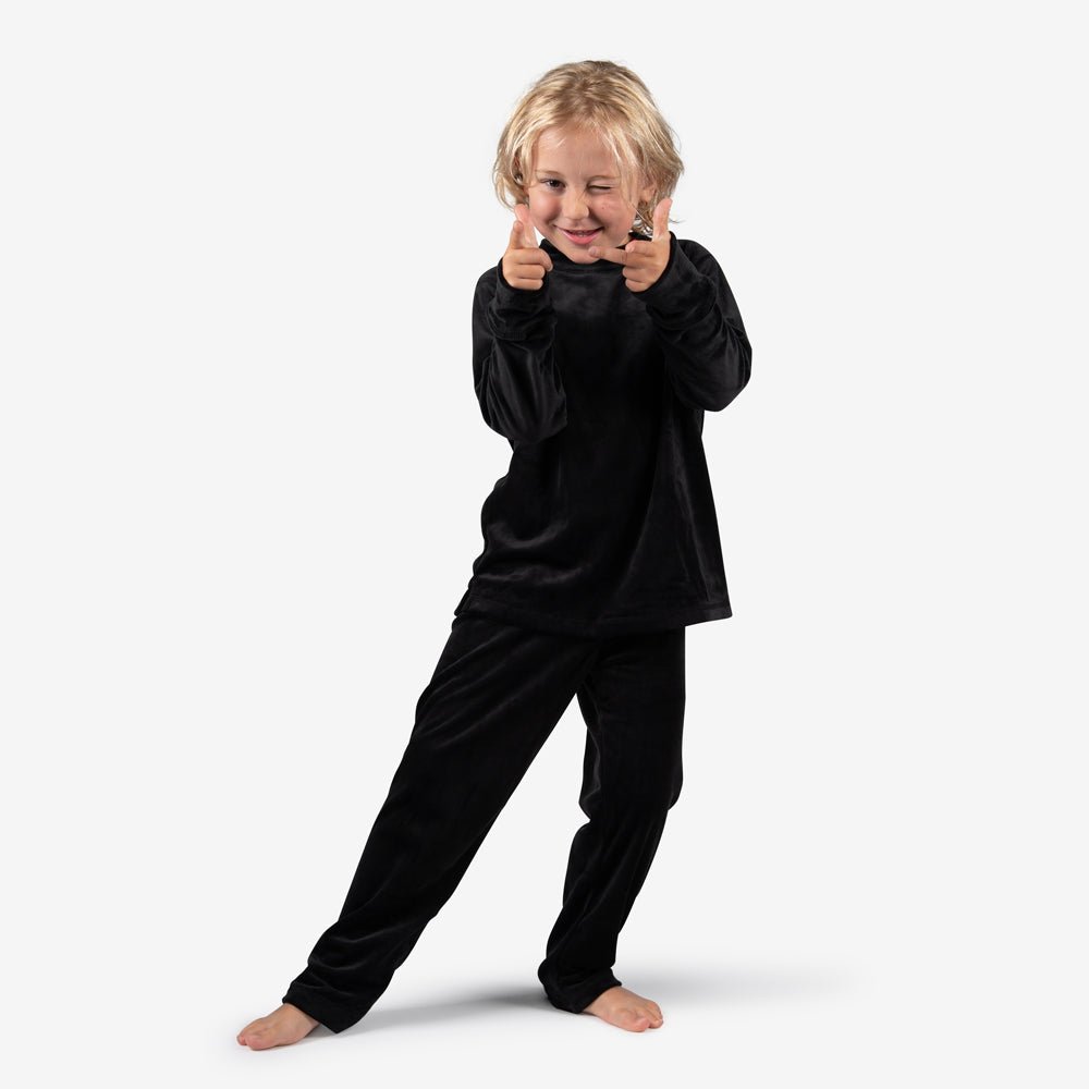 ENSEMBLE THERMIQUE JUNIOR MILK FLEECE NOIR - DM2 SHOP