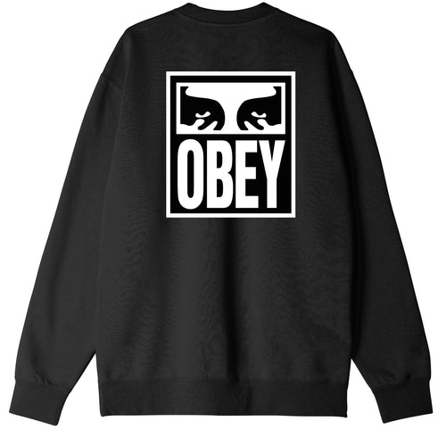 CREWNECK EYES ICON II NOIR OBEY - DM2 SHOP