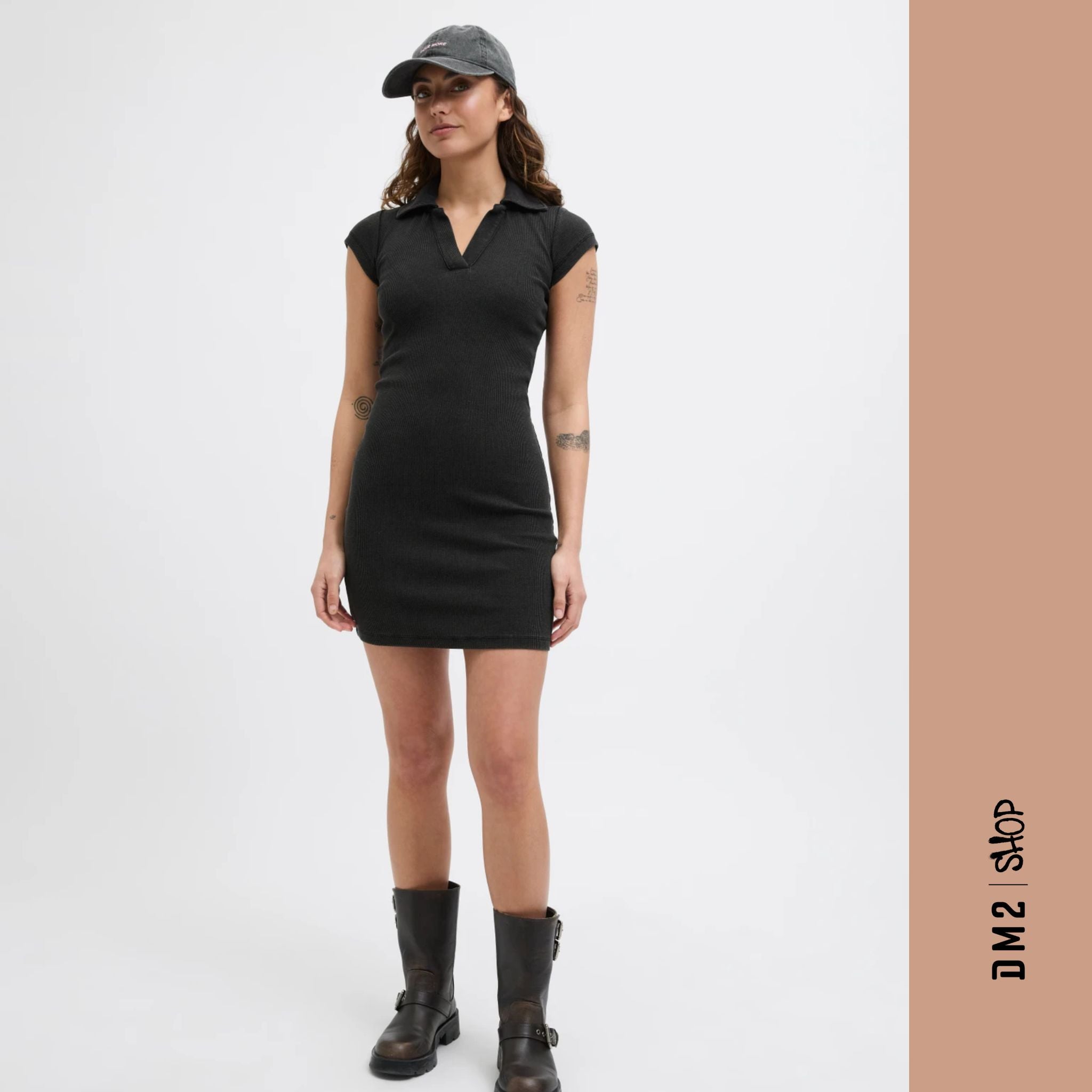 ROBE FEMME FELIA RIB NOIR, JJXX - DM2 SHOP
