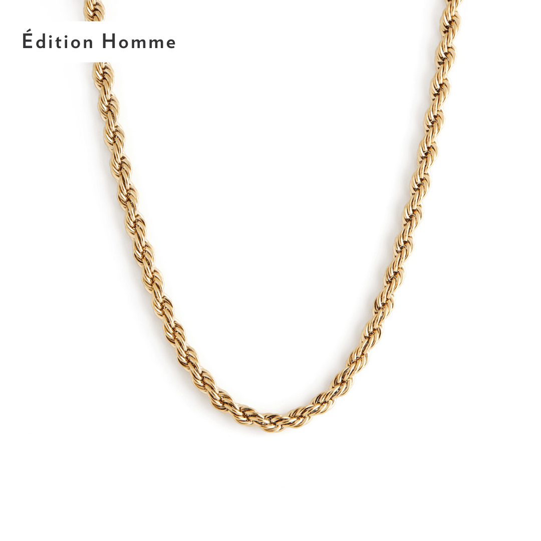 COLLIER HOMME 3 MM ROPE TWENTY COMPASS - DM2 SHOP