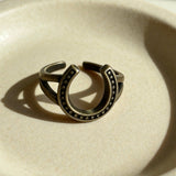 AureaJewelry - Bague fer à cheval vintage dorée réglable