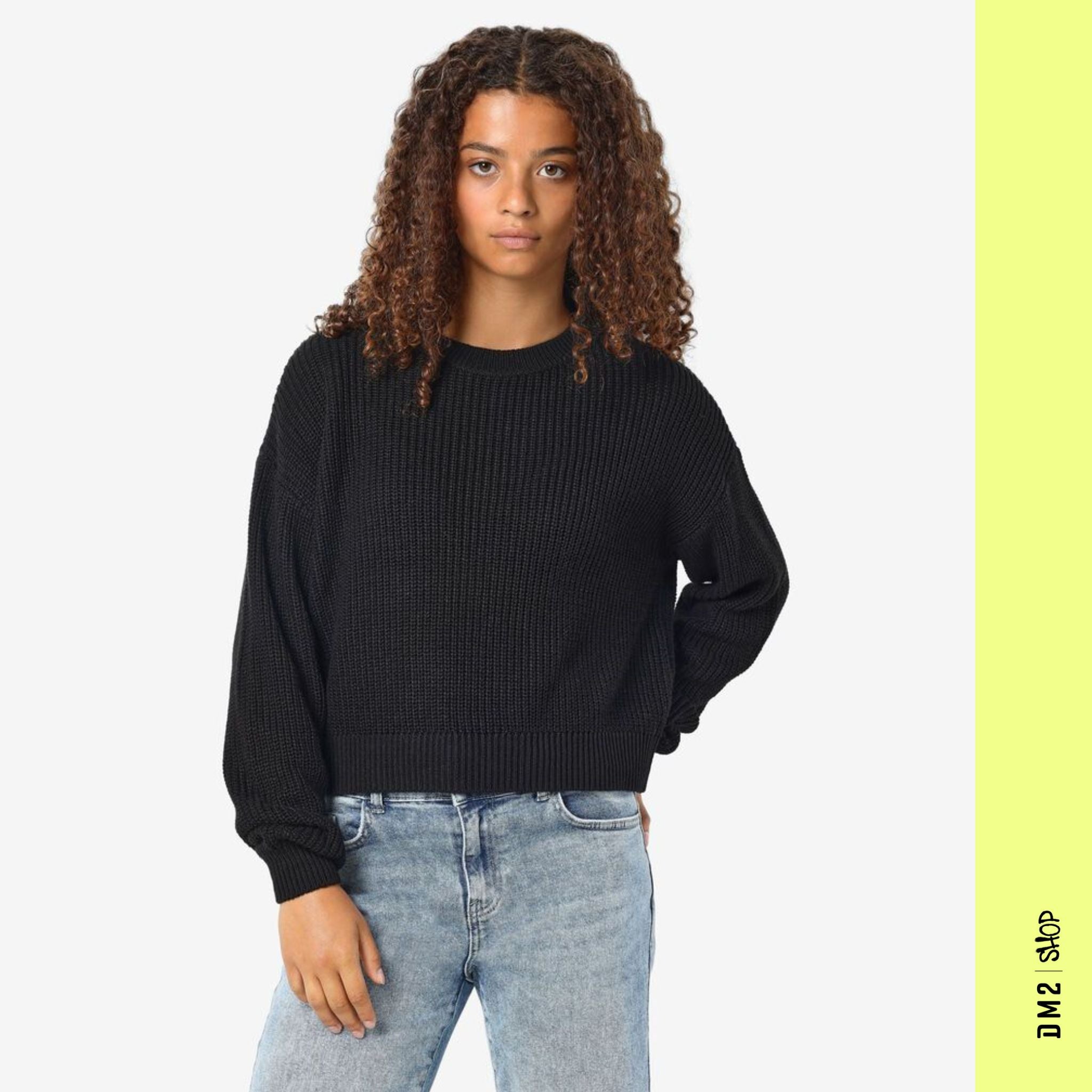 TRICOT CLASSIC NOIR FEMME, NOISY MAY - DM2 SHOP