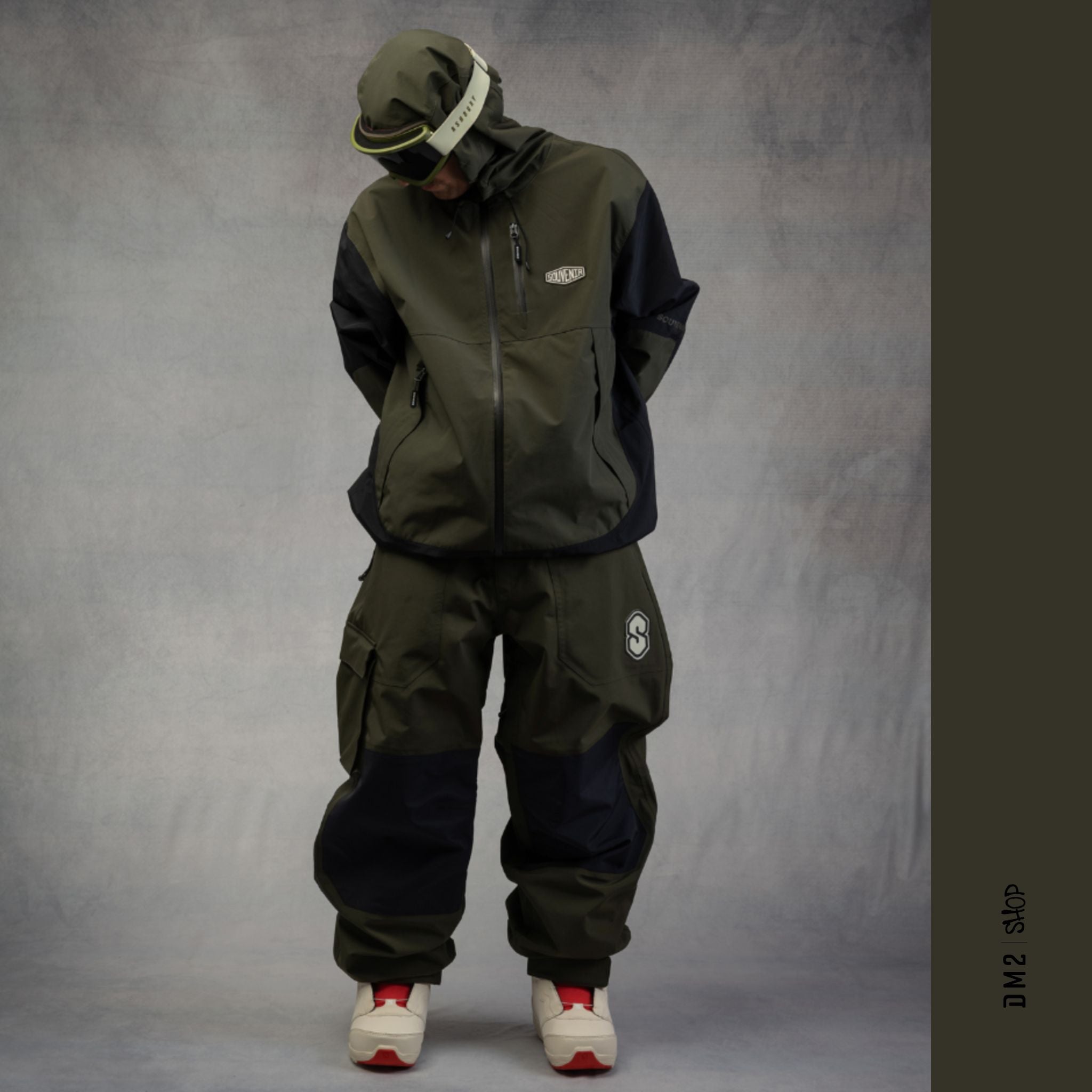 MANTEAU SHELL HOMME 3PLY ARMY, SOUVENIR - DM2 SHOP
