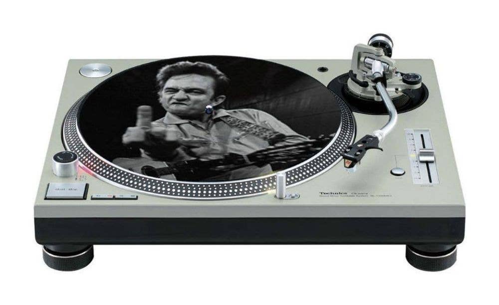 Phatmatz - Slipmat 12"/7" pour platines vinyles - Johnny Cash Finger
