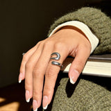 AureaJewelry - Bague SWIRL en argent - AJUSTABLE
