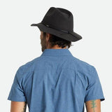 CHAPEAU WESLEY FEDORA NOIR UNISEXE BRIXTON - DM2 SHOP