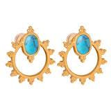BOUCLE D'OREILLE VINTAGE - PLAQUÉ OR 18K