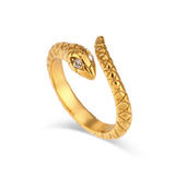 BAGUE SERPENT ZIRCONIA - ACIER INOXYDABLE