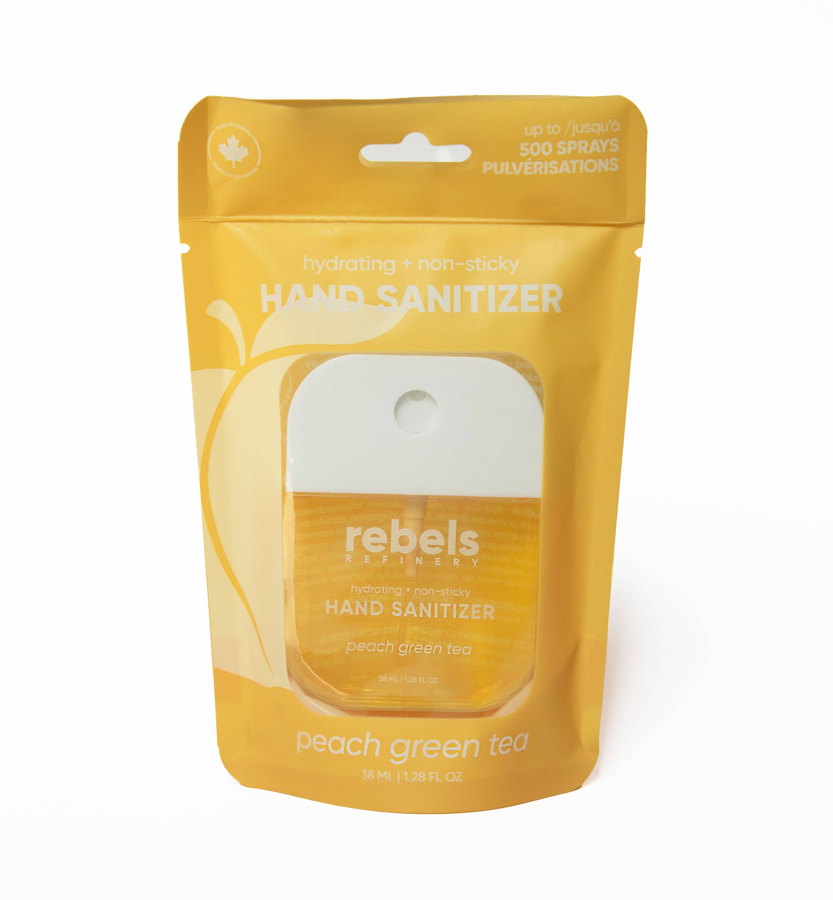 Rebels Refinery - Désinfectant pour les mains de poche thé vert à la pêche