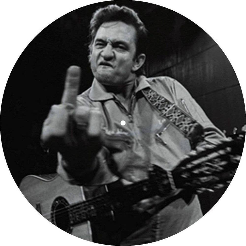 Phatmatz - Slipmat 12"/7" pour platines vinyles - Johnny Cash Finger
