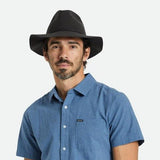 CHAPEAU WESLEY FEDORA NOIR UNISEXE BRIXTON - DM2 SHOP