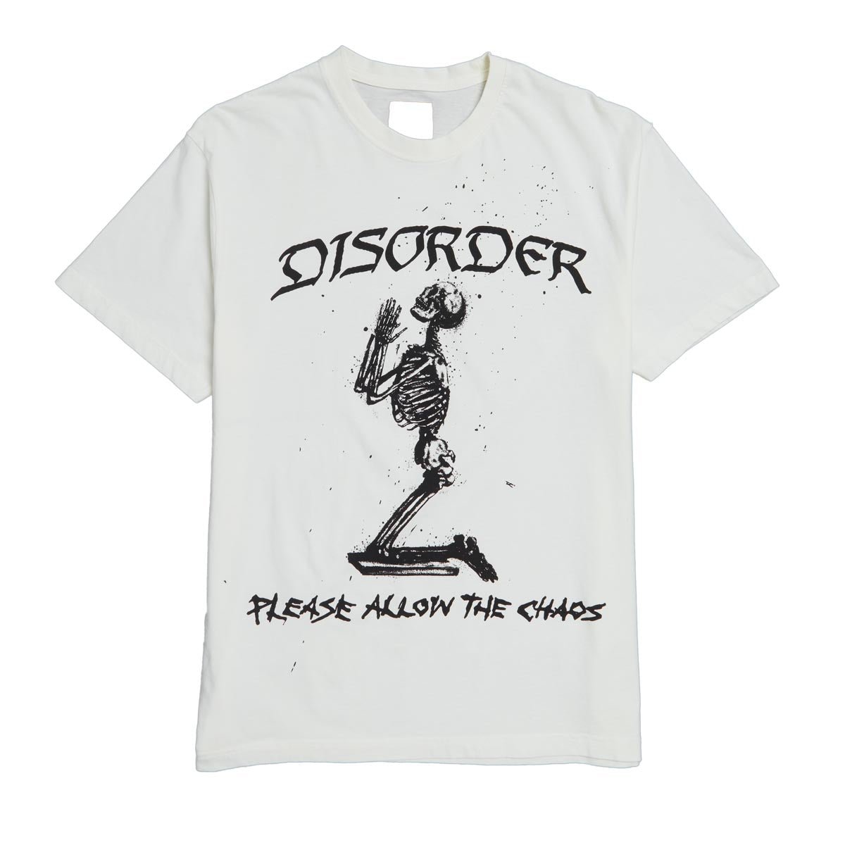 T - SHIRT DISORDER ALLOW THE CHAOS VINTAGE WHITE - DM2 SHOP